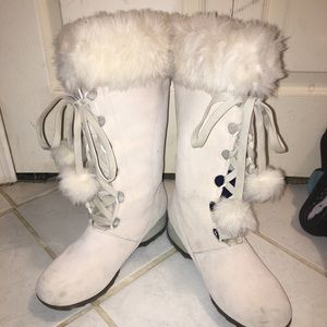 Sporto Winter White Leather Snow Boots